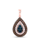 5/8CTW-DIA P1 GIFT COGNAC NATURAL, BLUE-DIA PEAR PENDANT
